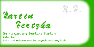 martin hertzka business card